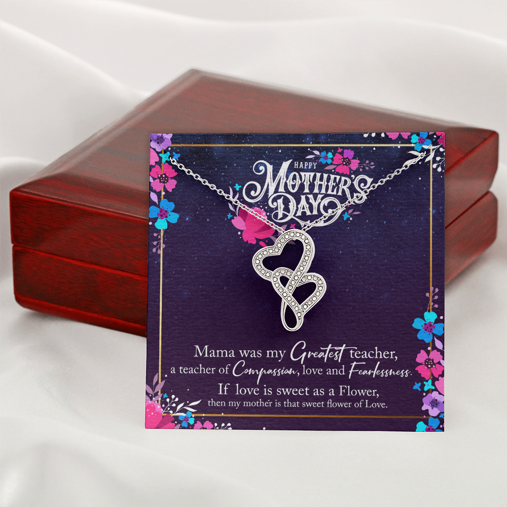 Greatest Mother Double Heart Pendant