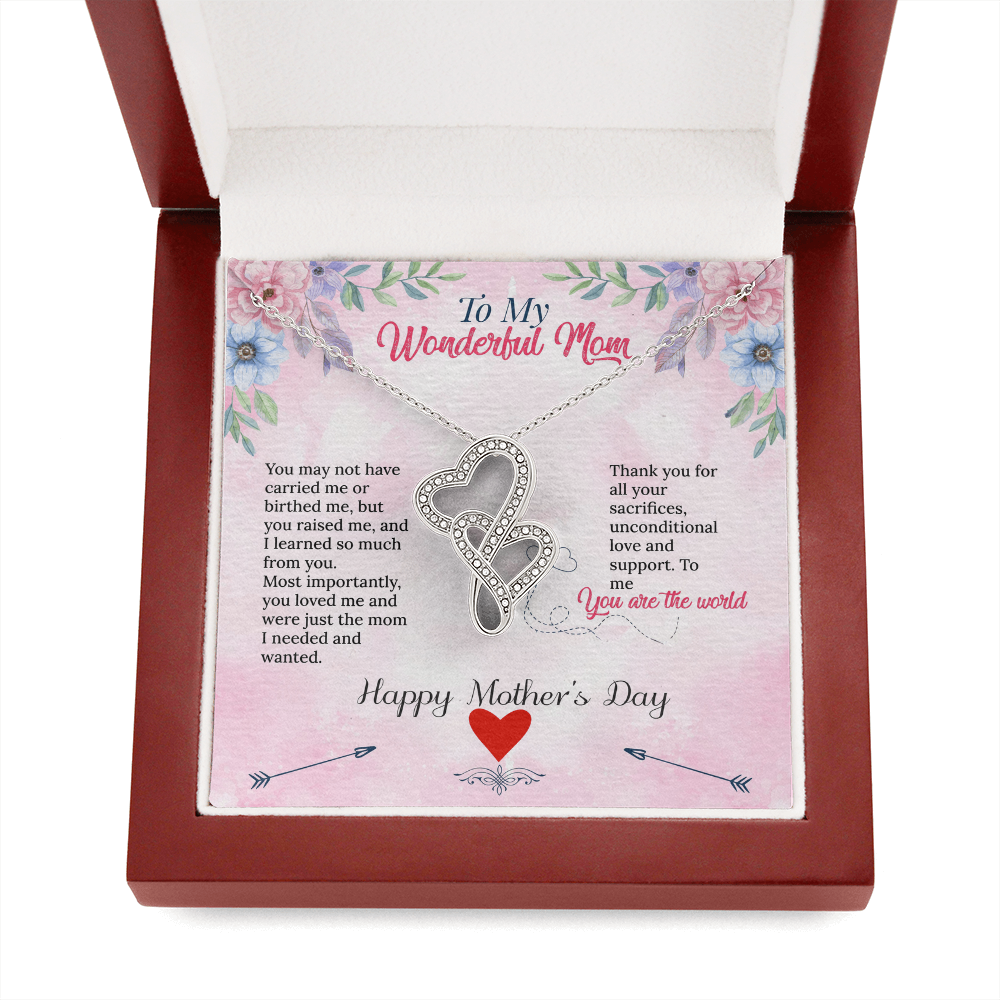 Unbiological Mom Intertwined Heart Necklace