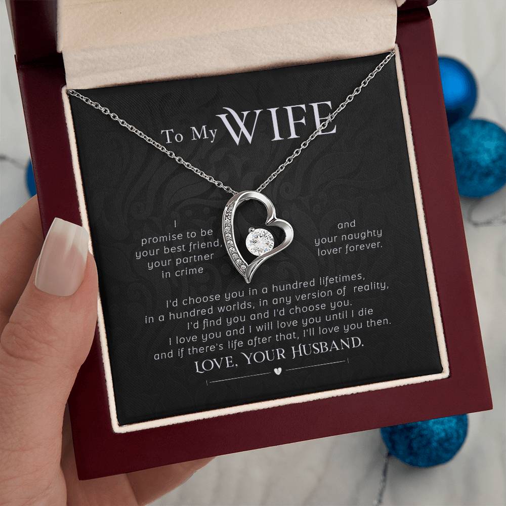 A Promise to my Wife Heart Necklace