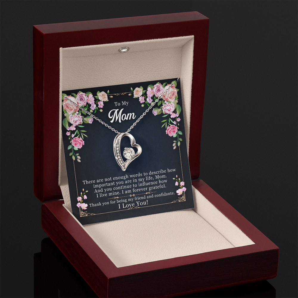 I love You Mom Heart Necklace and Pendant