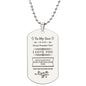 To My Son Dog Tag & Chain