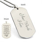 To My Son Dog Tag & Chain