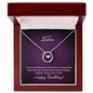 Lucky Sister Happy Birthday Necklace