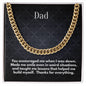 To My Dad Cuban Link Chain