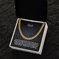 To My Dad Cuban Link Chain