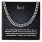 To My Dad Cuban Link Chain