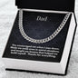 To My Dad Cuban Link Chain