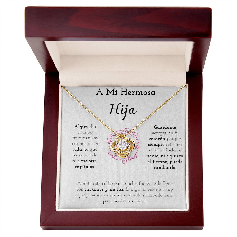 Hermosa Hija Collar - Love Knot Necklace
