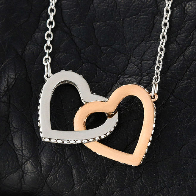 Daughter Double Interlocking Heart Necklace