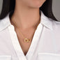 Cubic Zirconia Crystals Interlocking Hearts Necklace