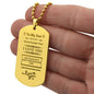 To My Son Dog Tag & Chain