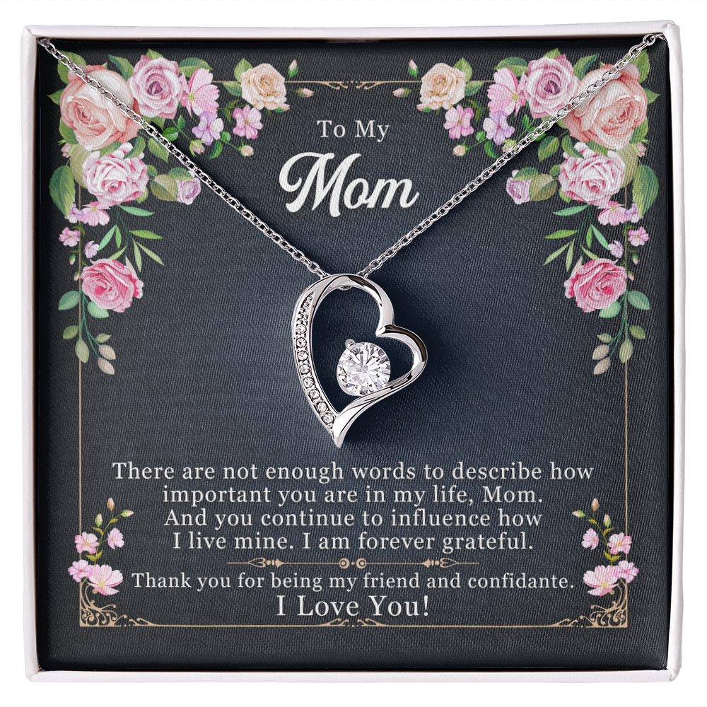 I love You Mom Heart Necklace and Pendant