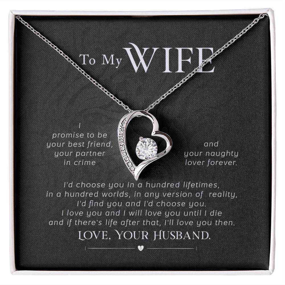A Promise to my Wife Heart Necklace