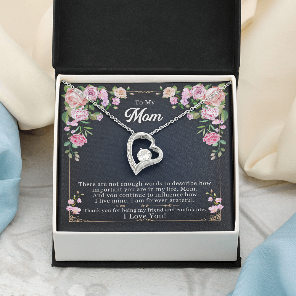 I love You Mom Heart Necklace and Pendant