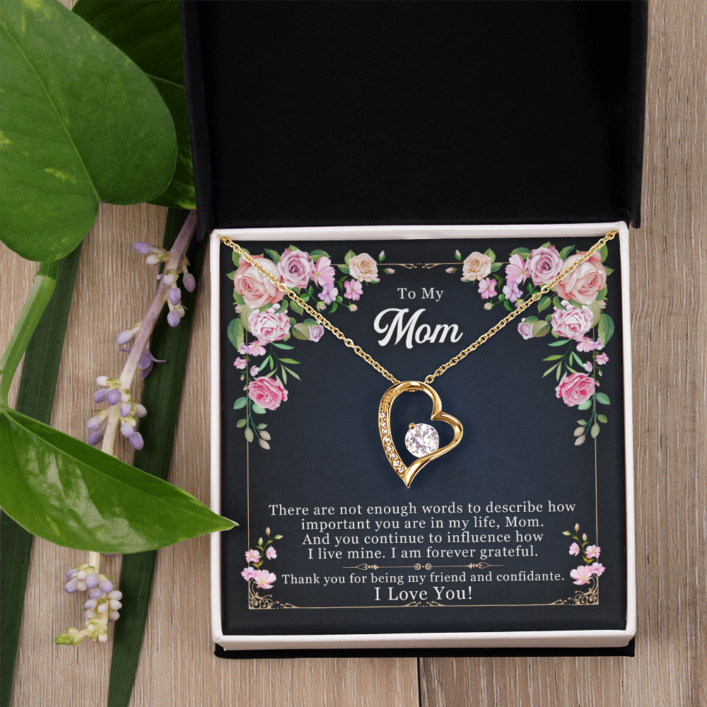 I love You Mom Heart Necklace and Pendant