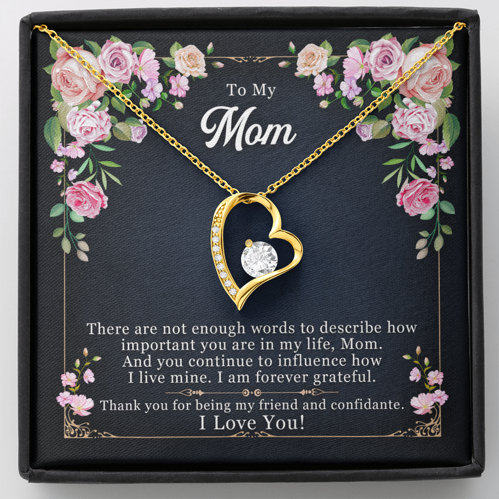 I love You Mom Heart Necklace and Pendant