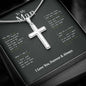 To My Man Steel Cross and Chain