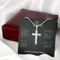 To My Man Steel Cross and Chain