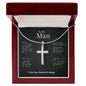 To My Man Steel Cross and Chain