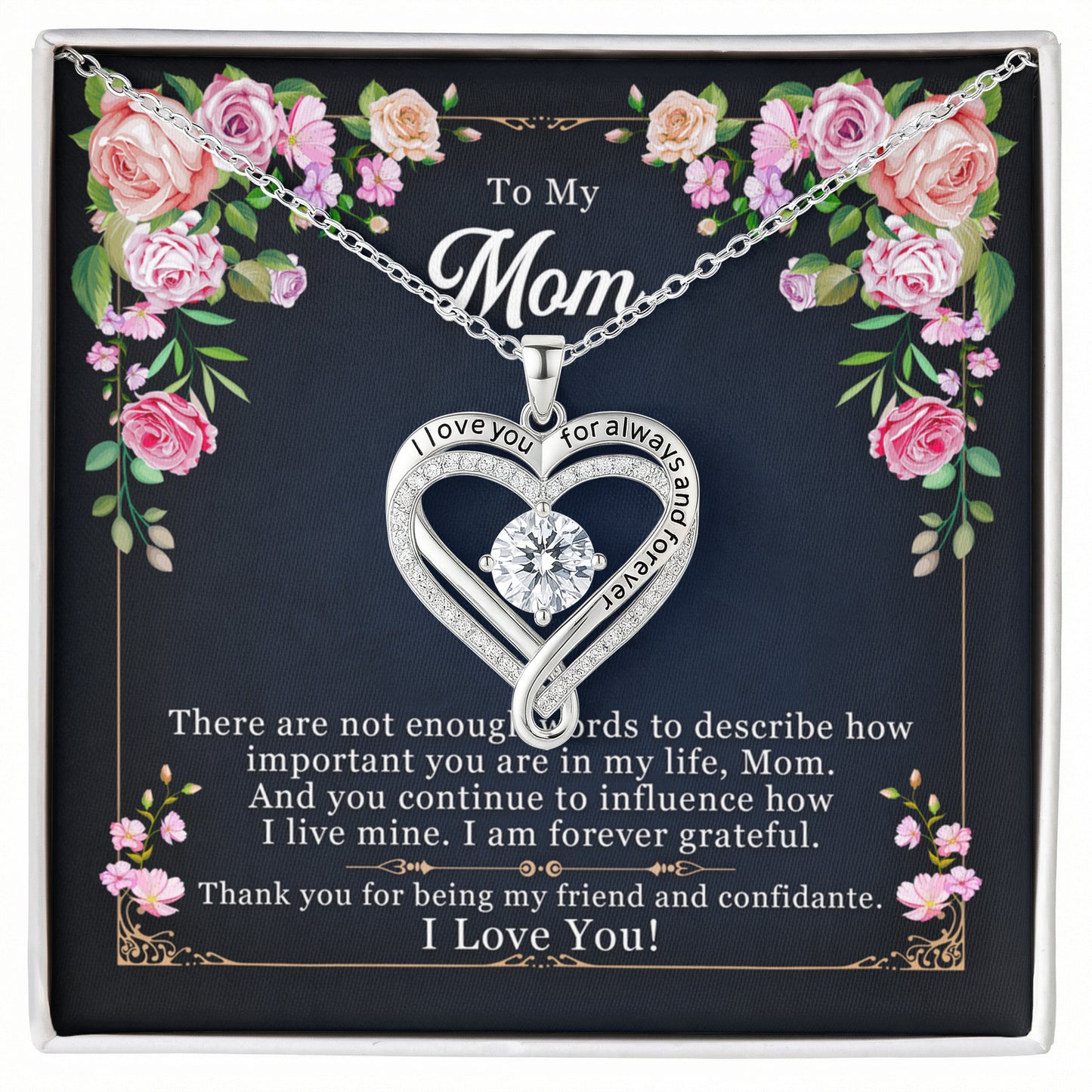 Mom Heart Love Necklace