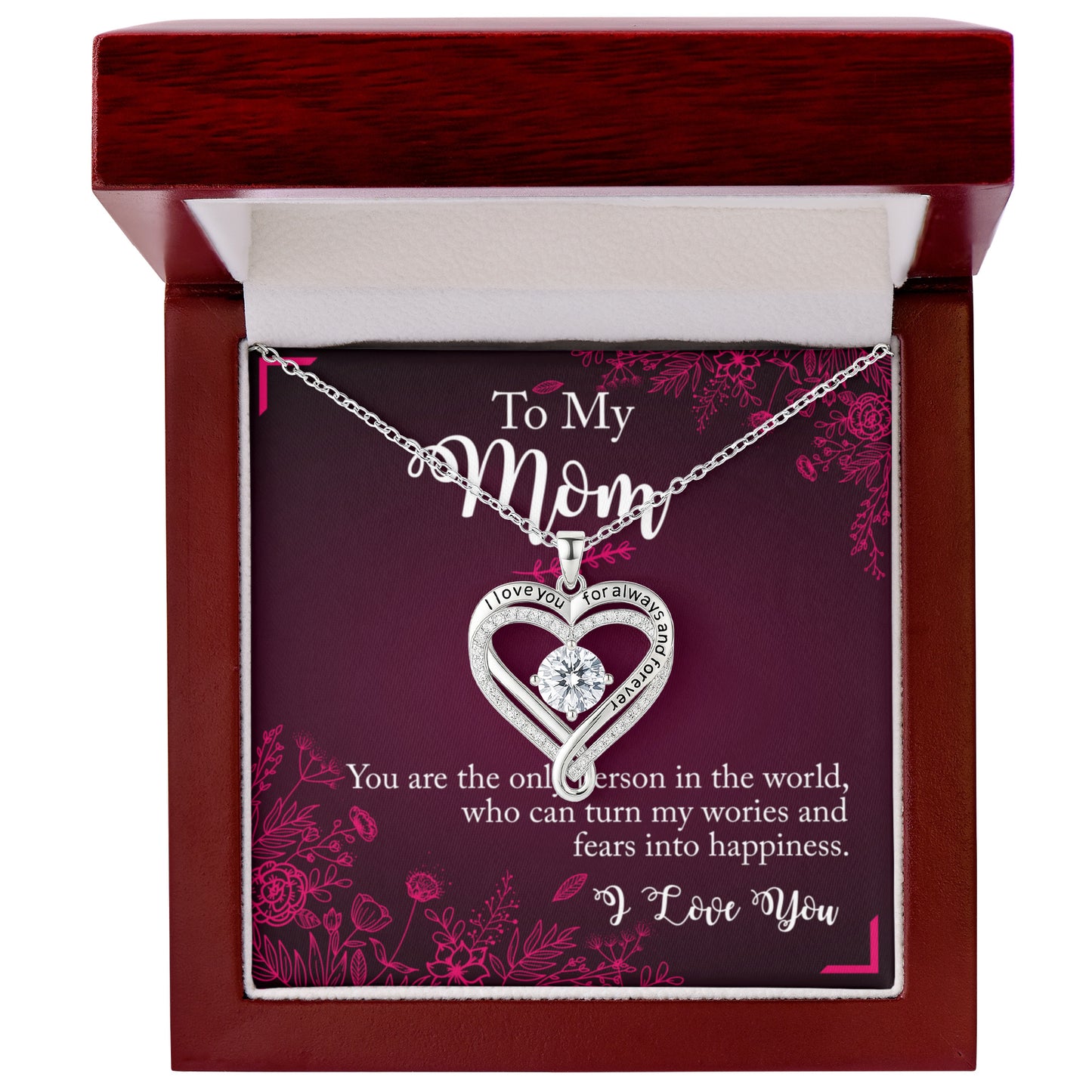 I Love You Mother's Day Heart Necklace