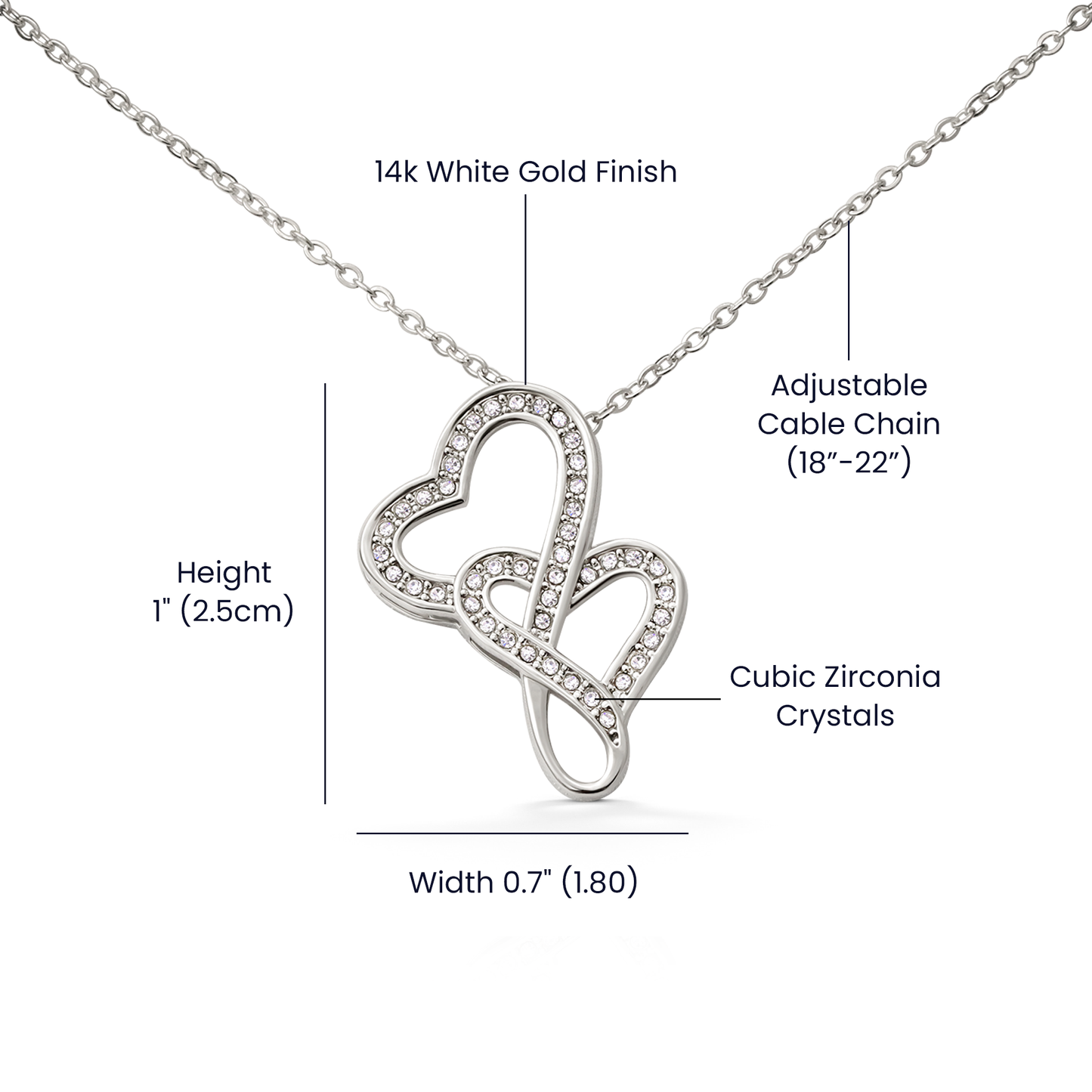 Daughter Heart to Heart Pendant necklace