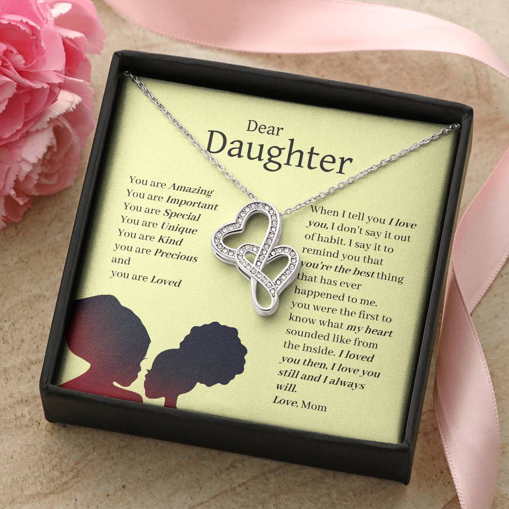 Dear Daughter Heart to Heart Pendant Necklace