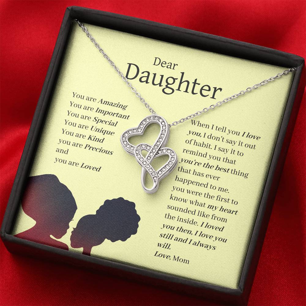 Dear Daughter Heart to Heart Pendant Necklace