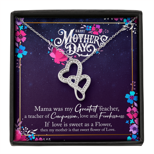Greatest Mother Double Heart Pendant