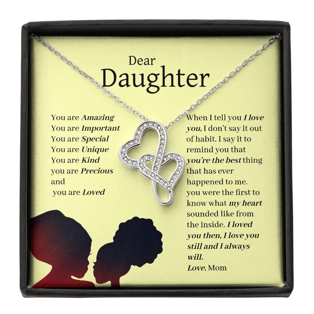 Dear Daughter Heart to Heart Pendant Necklace