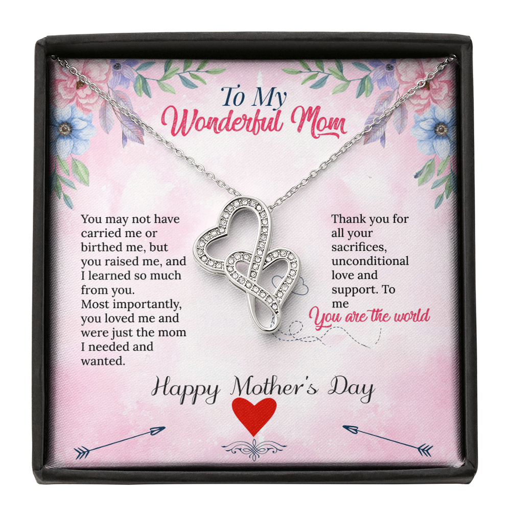 Unbiological Mom Intertwined Heart Necklace