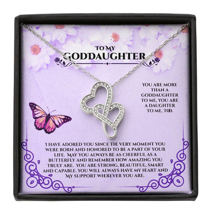 Stunning Heart-to-Heart Goddaughter Pendant Necklace