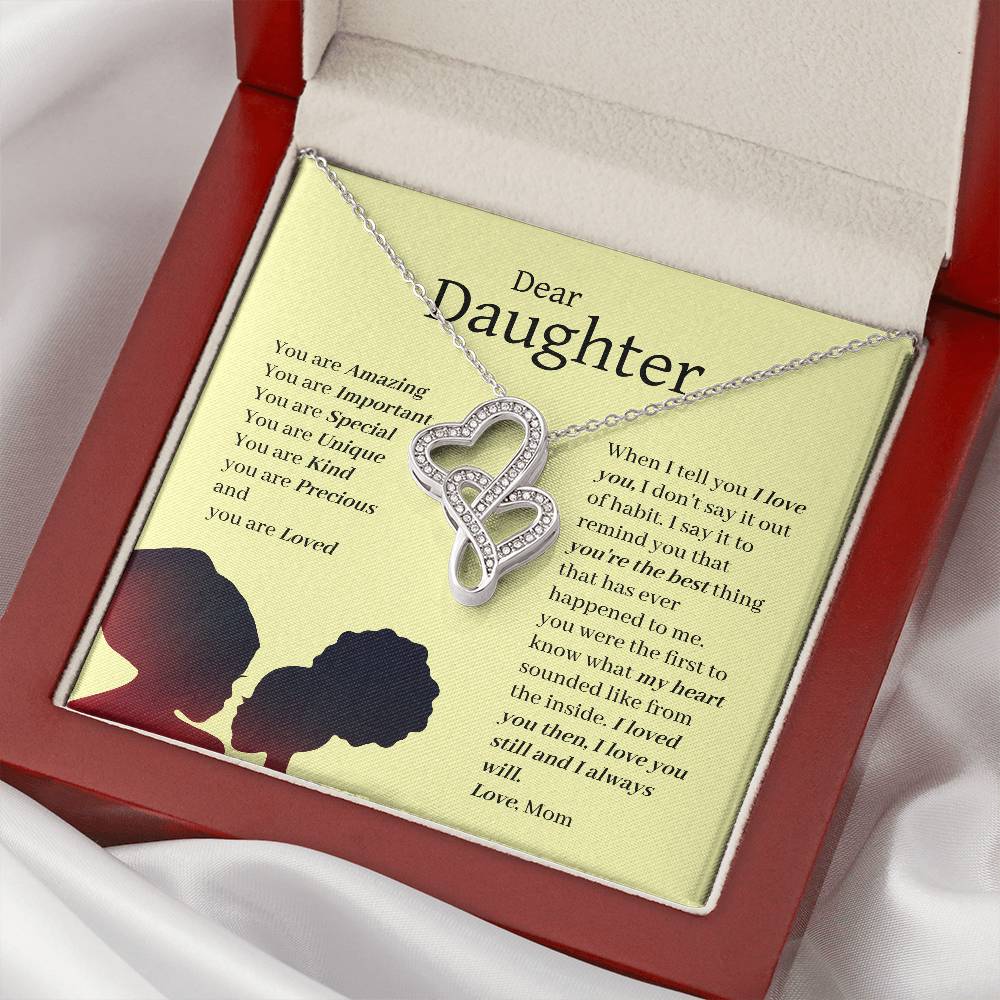 Dear Daughter Heart to Heart Pendant Necklace