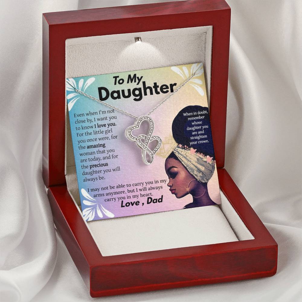 Precious Amazing Heart-to-Heart Daughter Necklace