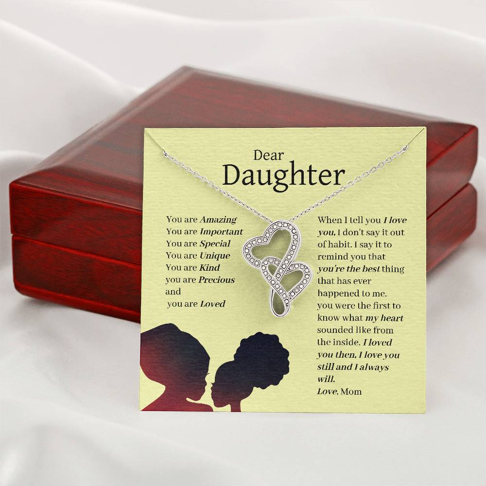 Dear Daughter Heart to Heart Pendant Necklace