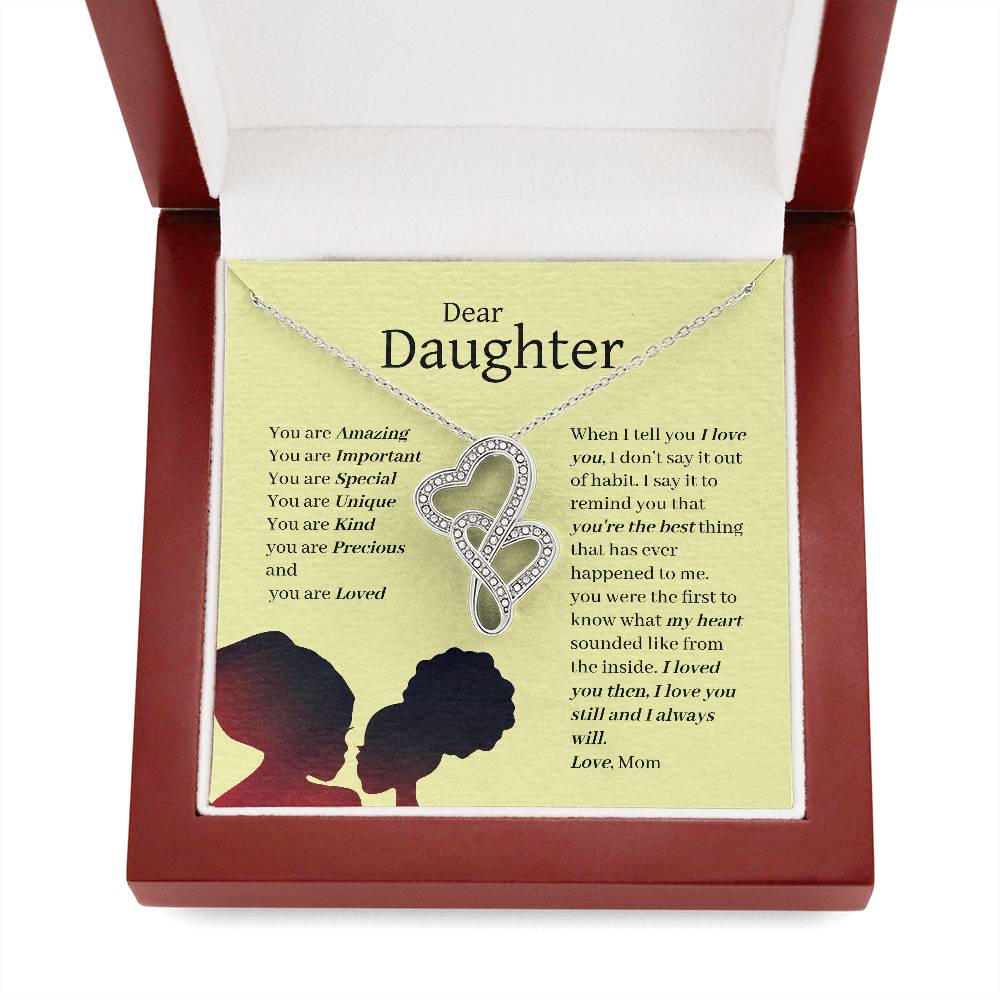 Dear Daughter Heart to Heart Pendant Necklace