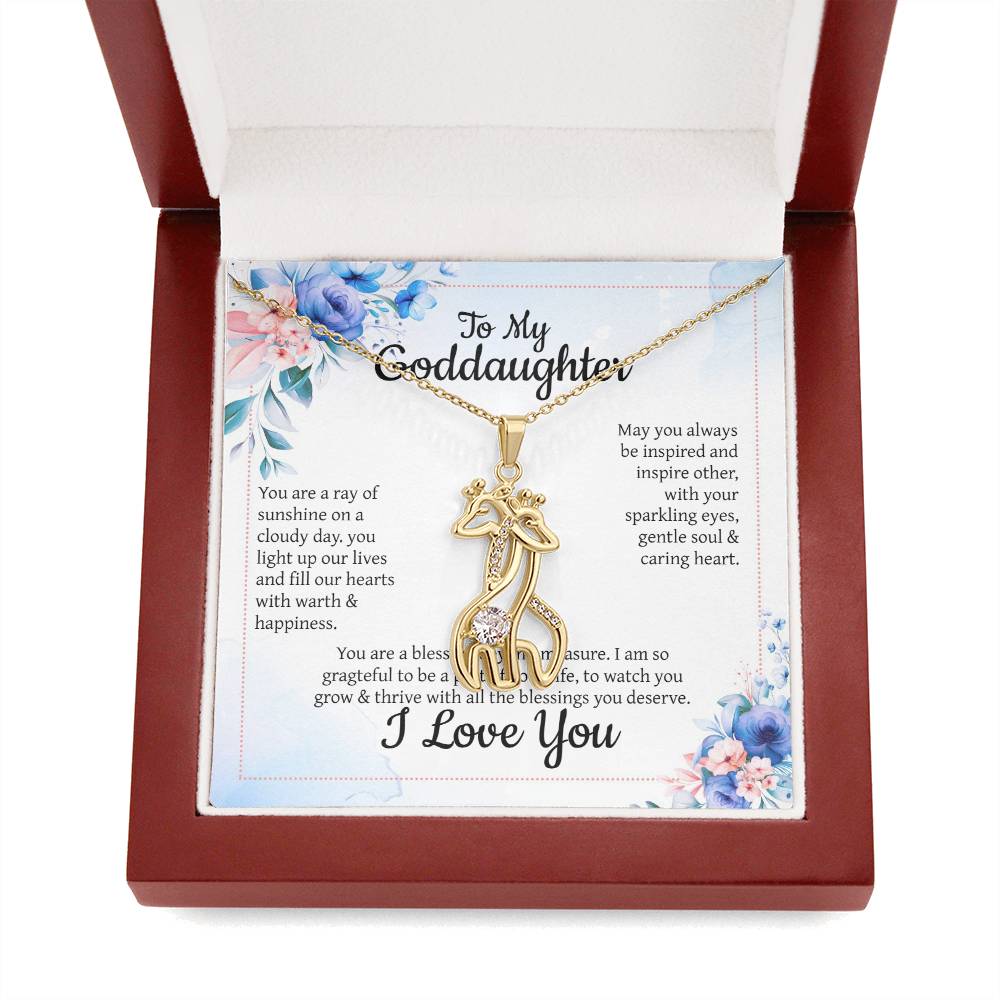 Goddaughter Giraffes Pendant Necklace