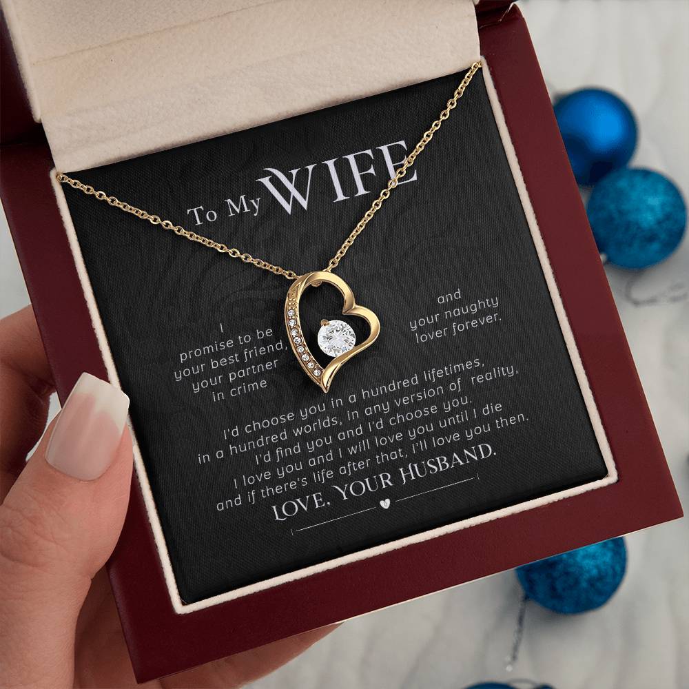 A Promise to my Wife Heart Necklace