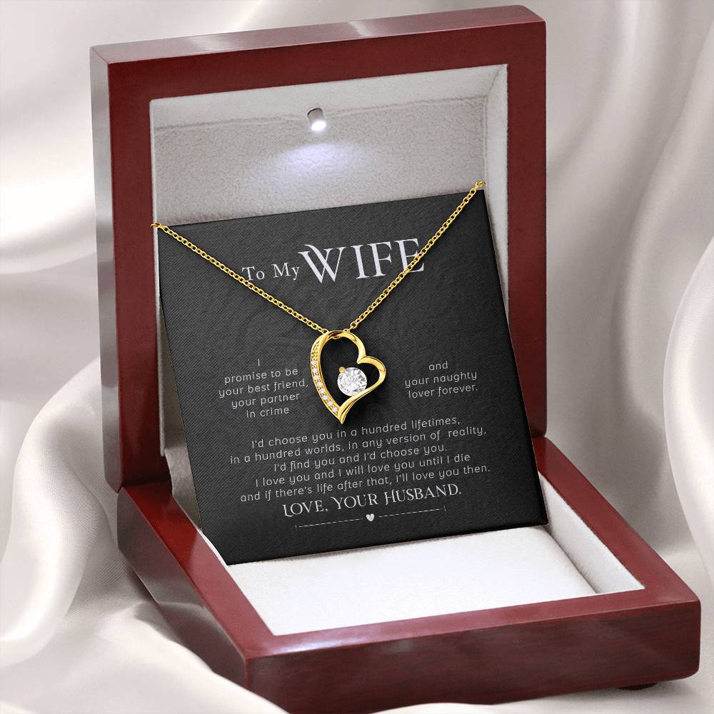 A Promise to my Wife Heart Necklace