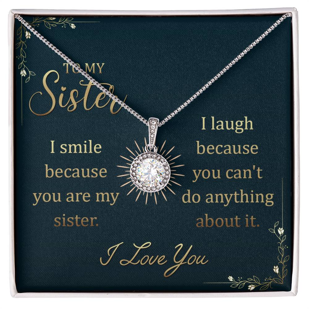 Sister I Love You Eternal Hope Pendant Necklace