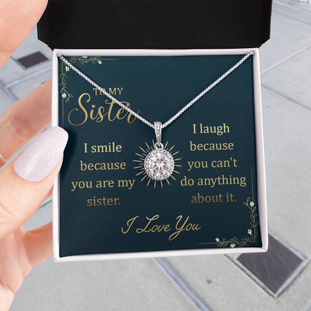 Sister I Love You Eternal Hope Pendant Necklace