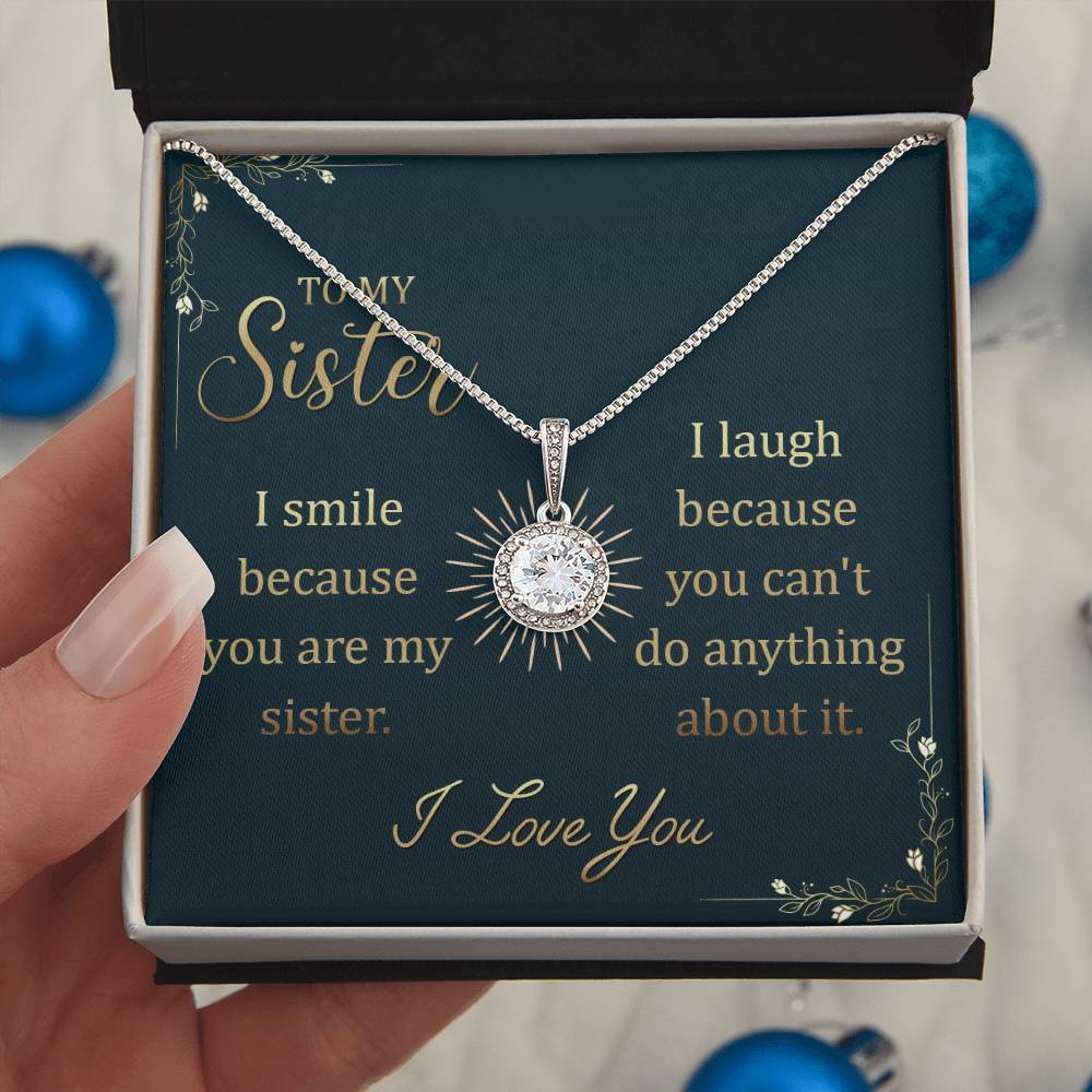 Sister I Love You Eternal Hope Pendant Necklace