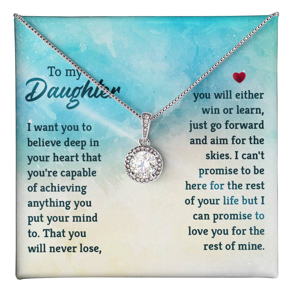 To My Daughter Eternal Hope Pendant Necklace