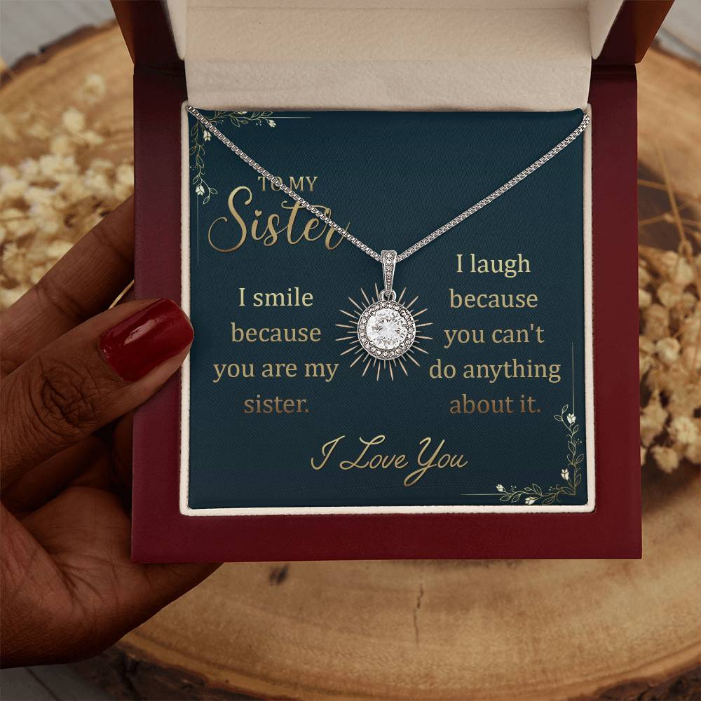 Sister I Love You Eternal Hope Pendant Necklace