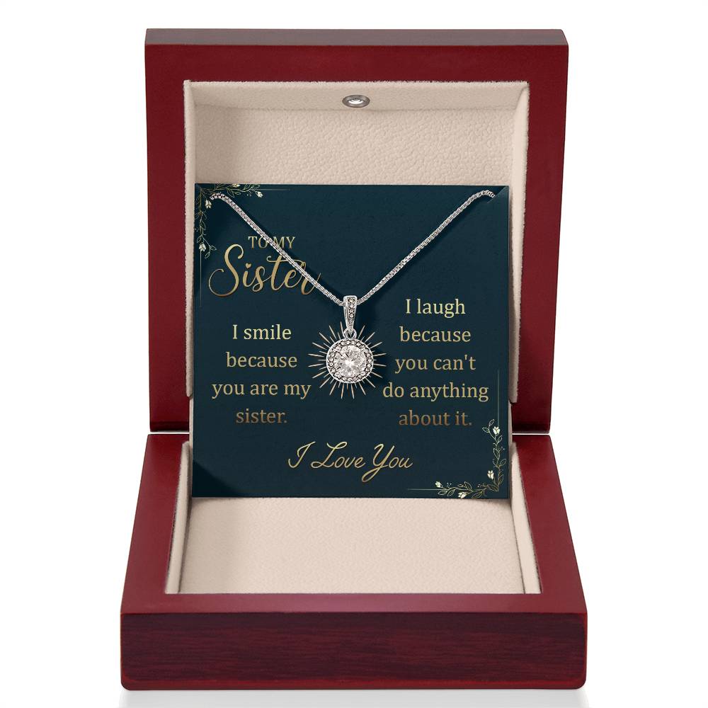 Sister I Love You Eternal Hope Pendant Necklace