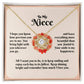 Beautiful Smiling Niece Love Knot Necklace.