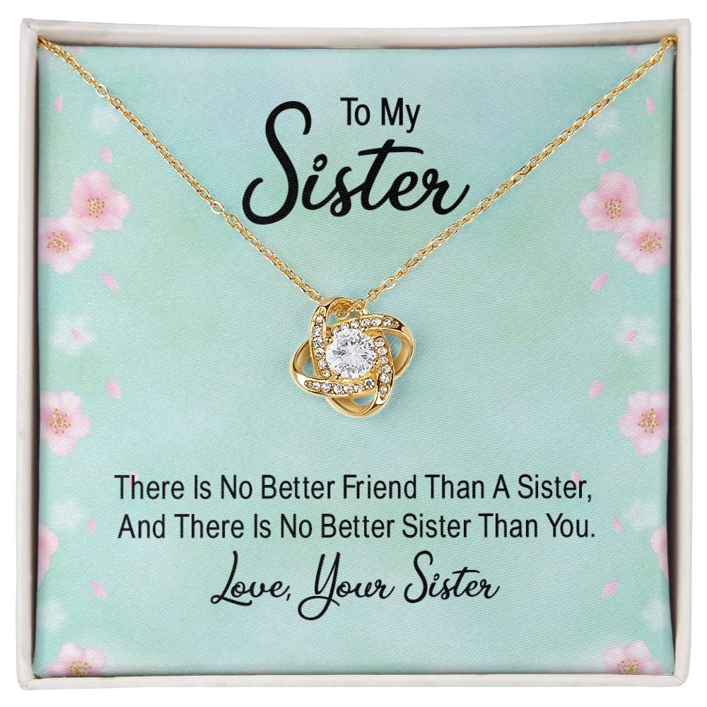 Best Sister Love Knot Necklace