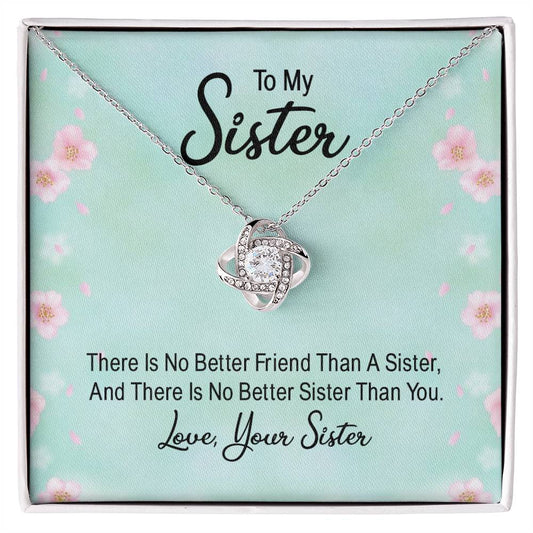 Best Sister Love Knot Necklace