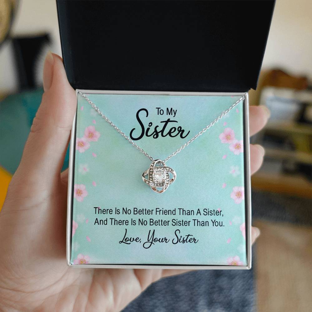 Best Sister Love Knot Necklace