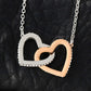 Daughter Double Interlocking Heart Necklace